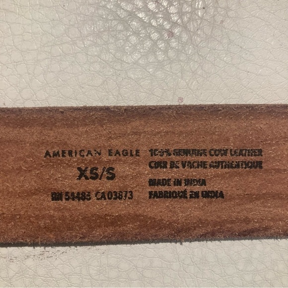 AMERICAN  EAGLE Sz XS-S Tooled Leather Belt - Picture 5 of 6